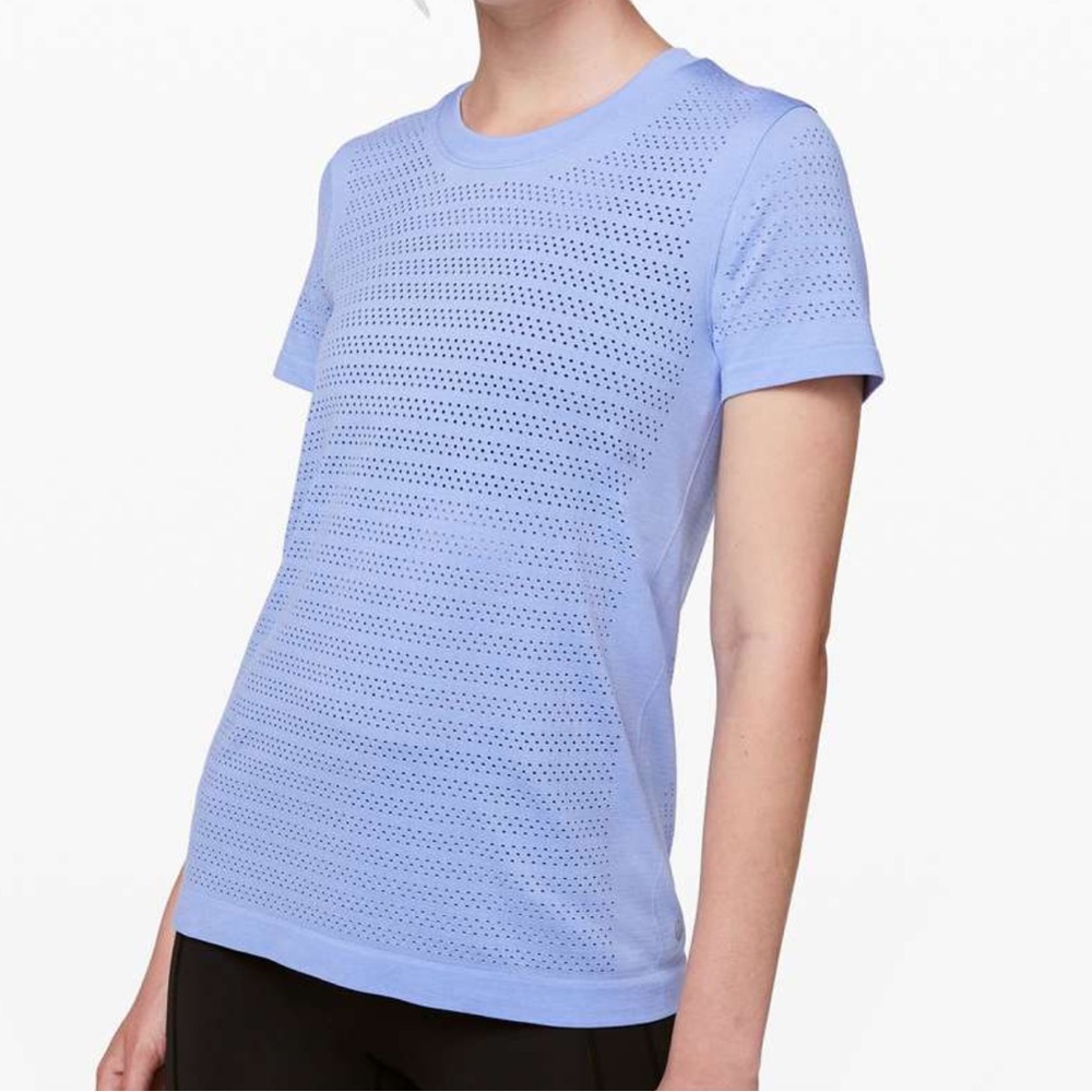 Lululemon Breeze By Hydrangea Blue Short Sleeve Tee